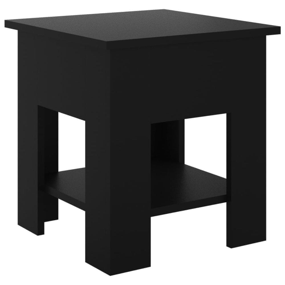Vidaxl Konferenčný stolík čierny 40x40x42 cm kompozitné drevo